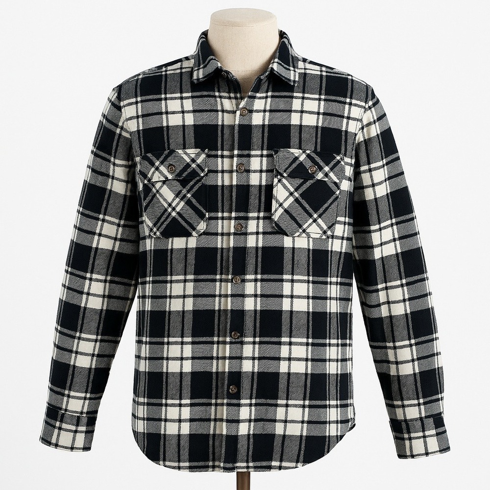 Jachs Mens XL Heritage Flannel‎ Shirt Classic Plaid Outdoor Workwear Modern